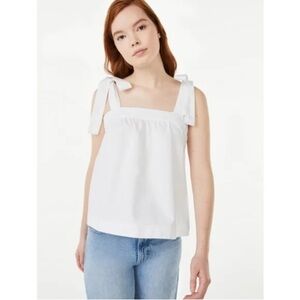 Chic White Sleeveless Kids Blouse